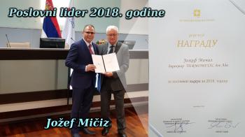 2018 gazdasági vezetője díj - Micsiz József