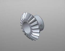 Conical gear for manure spreader