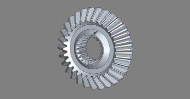 Konusni zupcanik bez osov.